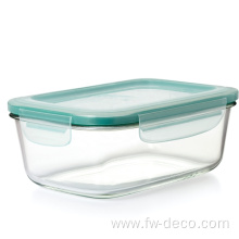 shockproof borosilicate glass container with plastic lid